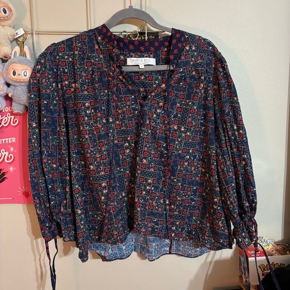 HUNTER BELL | Vintage Floral Patchwork Rory Cotton Blouse Top - Picture 3 of 6